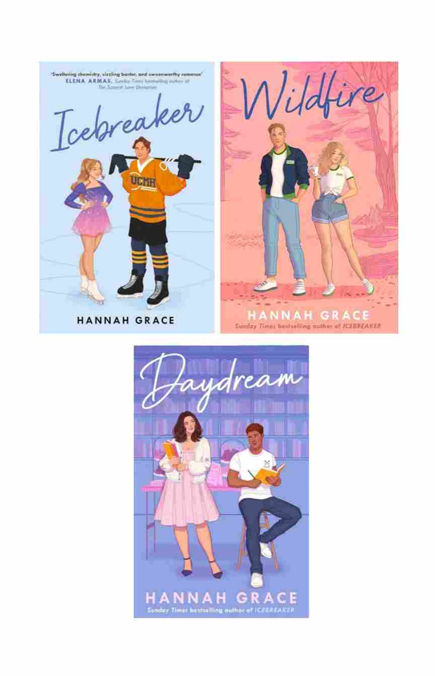 Icebreaker + Wildfire + Daydream : Maple Hill Series by Hannah Grace (3 Books Combo)